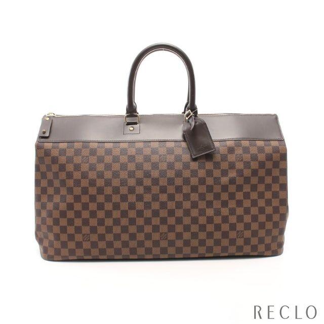 新入荷 LOUIS レザー PVC ボストンバッグ ダミエエベヌ グリニッジGM
