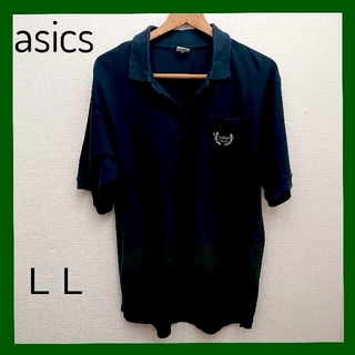 asics ポロシャツ ブラック LL(ポロシャツ)