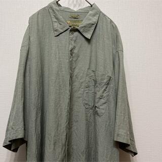 【シルク混】80s 90s 古着　オープンカラーシャツ　ハワイ　トロピカル(シャツ)