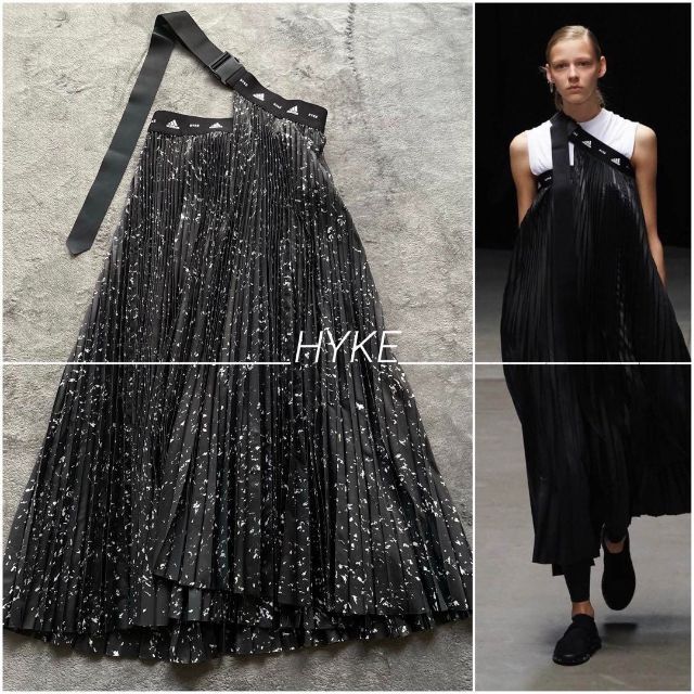 HYKE - 【美品】HYKE × adidas ラッププリーツ ドレス サイズ4 ハイク