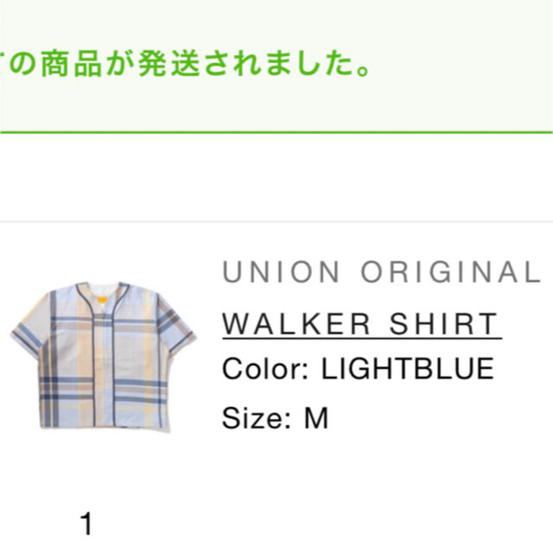 UNION walker shirt M 新品未使用
