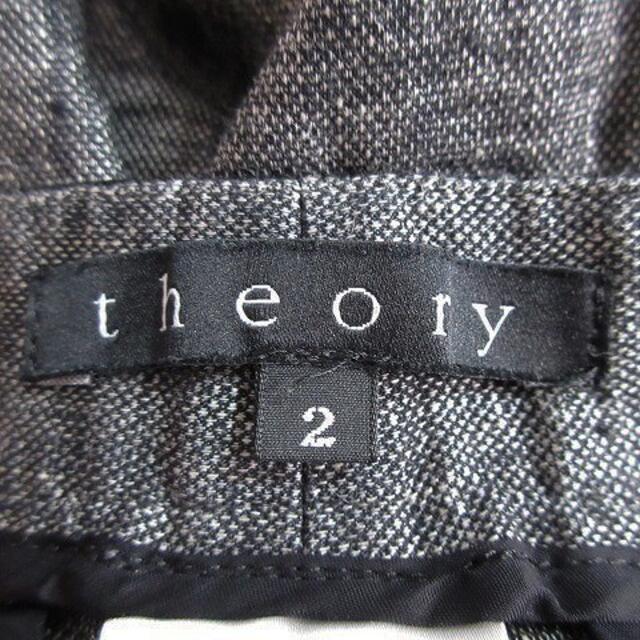 theory(セオリー)のセオリー パンツ ショート ショーパン ジップフライ リネン 無地 2 グレー レディースのパンツ(ショートパンツ)の商品写真