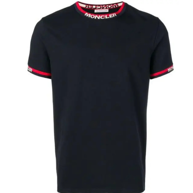 ★希少★ MONCLER Tシャツ Ｌ　ロゴ ネイビー モンクレール 完売品