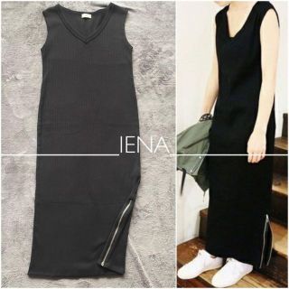 イエナ(IENA)の★【USED】IENA イエナ ハリヌキリブ Vネック ワンピース(ロングワンピース/マキシワンピース)