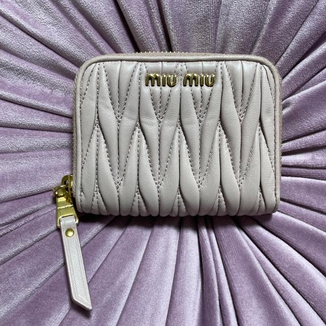 miumiu マテラッセ ミニ財布ピンクベージュ | www.innoveering.net