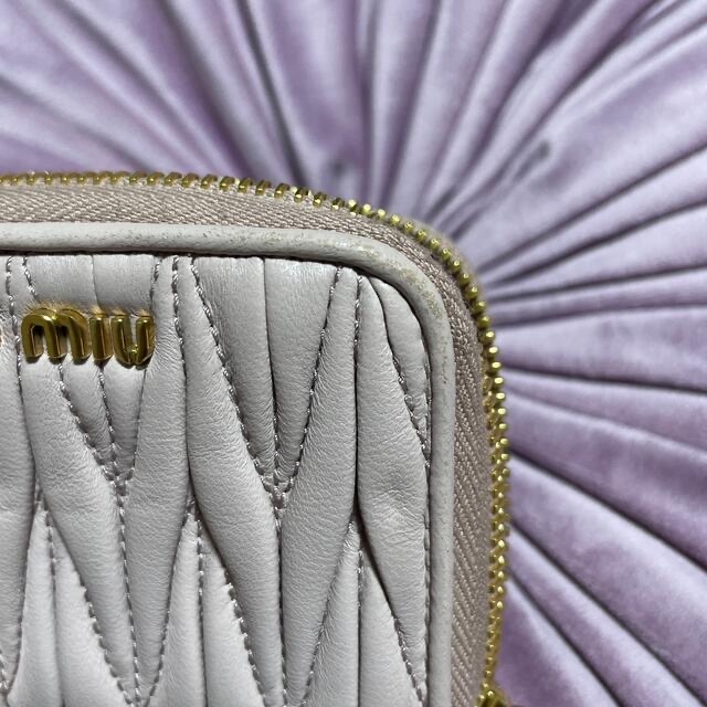miumiu - miumiu マテラッセ ミニ財布ピンクベージュの通販 by lily's