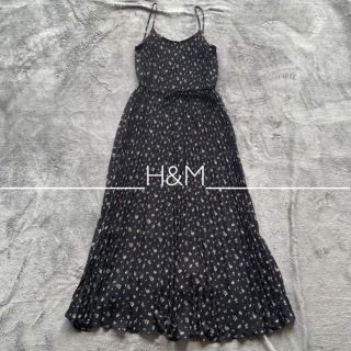 エイチアンドエム(H&M)の★【美品】H&M エイチアンドエム ロング キャミソールワンピース 花柄(ロングワンピース/マキシワンピース)