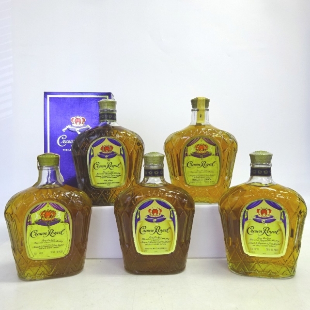 未開封★Crown Royal【クラウンローヤル】 5本セット 750ml 箱付