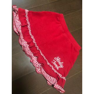 シャーリーテンプル(Shirley Temple)の【美品】シャーリーテンプル 100cm 赤×チェックフリルスカート(スカート)