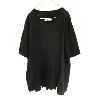 エムエムシックス(MM6)のMM6 ギャザーTシャツ　ブラック(Tシャツ(半袖/袖なし))