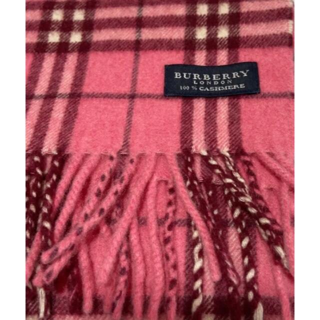 BURBERRY(バーバリー)のバーバリー  ピンク　マフラー レディースのファッション小物(マフラー/ショール)の商品写真