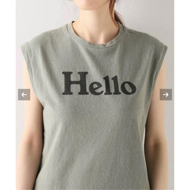 MADISONBLUE(マディソンブルー)のMADISONBLUE☆HELLO ロゴタンク ノースリーブ レディースのトップス(Tシャツ(半袖/袖なし))の商品写真