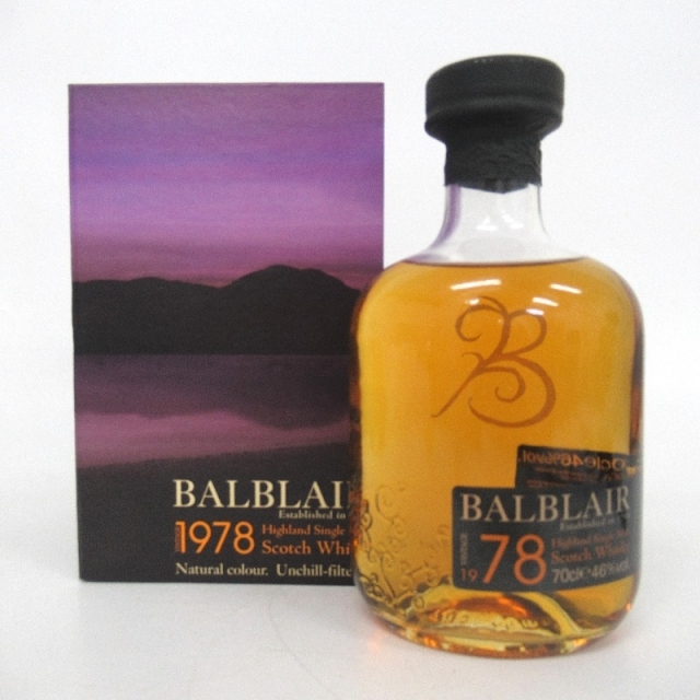 未開封★BALBLAIR【バルブレア】 ハイランドシングルモルト 1978 700ml 箱付