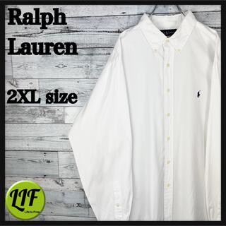 ラルフローレン(Ralph Lauren)の【希少‼︎】ラルフローレン 刺繍 90s 長袖 BDシャツ ホワイト 美品(シャツ)