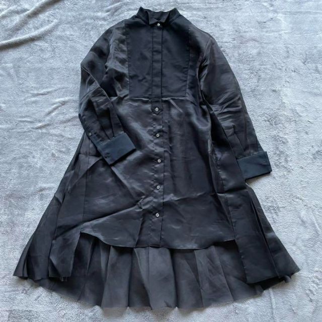 【美品】石原さとみ着用!sacai オーガンジー バック プリーツ シャツ 【美品】石原さとみ着用!sacai オーガンジー バック プリーツ シャツ