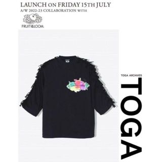 トーガ(TOGA)の★【新品】TOGA × FRUIT OF THE LOOM Sサイズ ブラック(Tシャツ(長袖/七分))