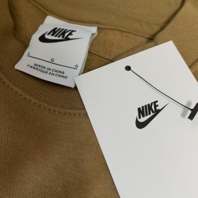 【ラグランスウェット】NIKEワンポイント刺繍ロゴスウェットL ストリート