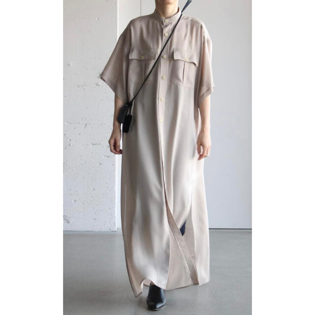 HYKE SHARK SKIN SHIRT MAXI DRESS