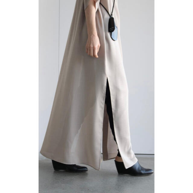 HYKE SHARK SKIN SHIRT MAXI DRESS