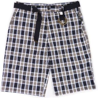 NBN Gear チェック柄 ベルト付き ショートパンツ W30(ショートパンツ)