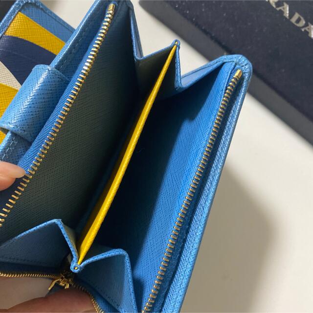 PRADA - プラダ 折りたたみ財布 ブルーの通販 by 全品送料無料's shop