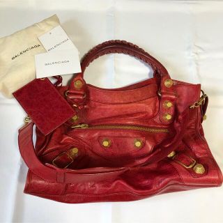 バレンシアガ(Balenciaga)のBALENCIAGA バレンシアガ ジャイアントシティ レッド 赤(ハンドバッグ)