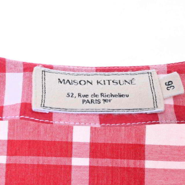 MAISON KITSUNE'(メゾンキツネ)のMAISON KITSUNE チェック柄 コットン ブラウス レディースのトップス(シャツ/ブラウス(長袖/七分))の商品写真