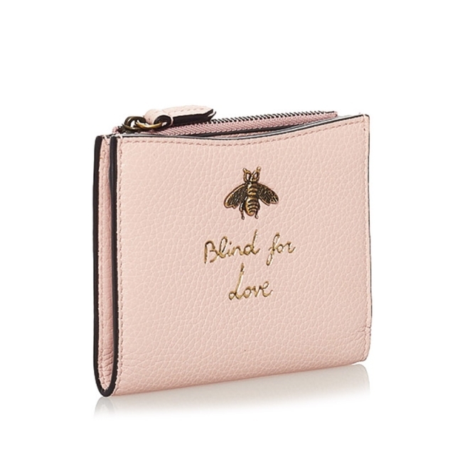 新作揃え 二つ折り財布 【箱付】美品 GUCCI グッチ アニマリエ レザー