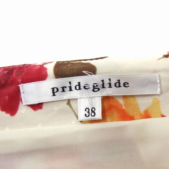 prideglide(プライドグライド)のプライドグライド prideglide 花柄 プリーツ スカート ひざ丈 赤 レディースのスカート(ひざ丈スカート)の商品写真