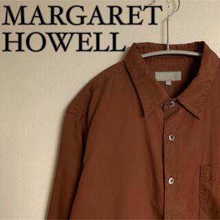 マーガレットハウエル(MARGARET HOWELL)のMARGARET HOWELL レギュラーカラー　シャツ　ブラウン(シャツ)