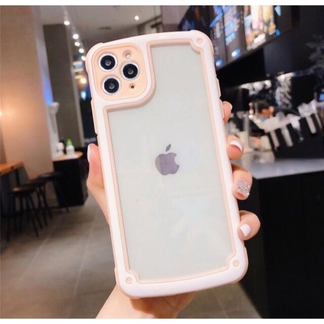 【iPhone12pro】ピンク iPhoneケース シンプル フレーム スマホ/家電/カメラのスマホアクセサリー(iPhoneケース)の商品写真