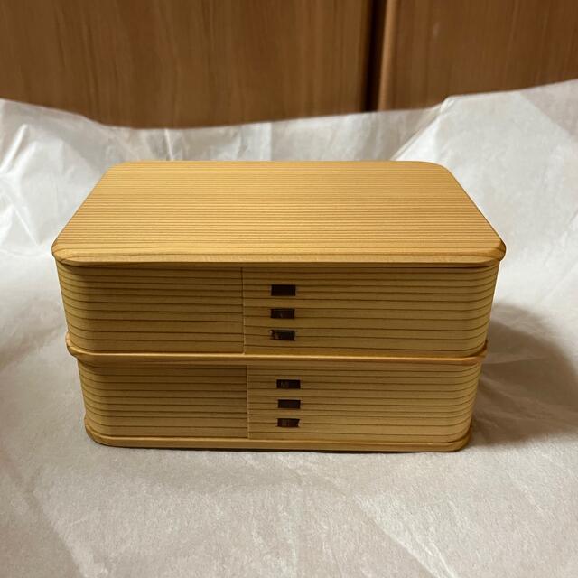 大館曲げわっぱ 隅丸二ッ重弁当 弁当箱 新品未使用