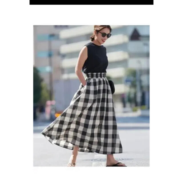 coca新品ブロックチェックロングスカート レディースのスカート(ロングスカート)の商品写真