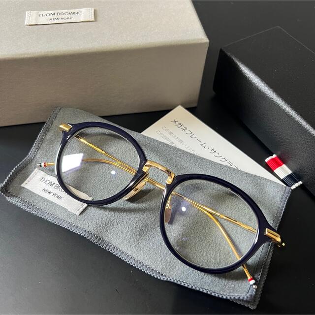 ファッション小物THOM BROWNE TB-011-F-NVY-GLD k18 49