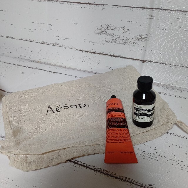 新品 未使用 Aesop イソップ ボディクリーム ボディソープ 巾着袋おまけ