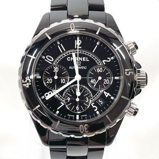 シャネル(CHANEL)のシャネル 腕時計 クロノグラフ J12  ブラック(腕時計(アナログ))