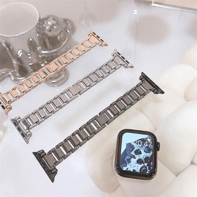 Apple Watch(アップルウォッチ)のクロムコート ❤ローズゴールド バンド apple watch SE 40 41 レディースのファッション小物(腕時計)の商品写真