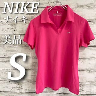 NIKE - 【美品】NIKE GOLF ナイキ ゴルフ　半袖シャツ 襟付きTシャツ ピンク