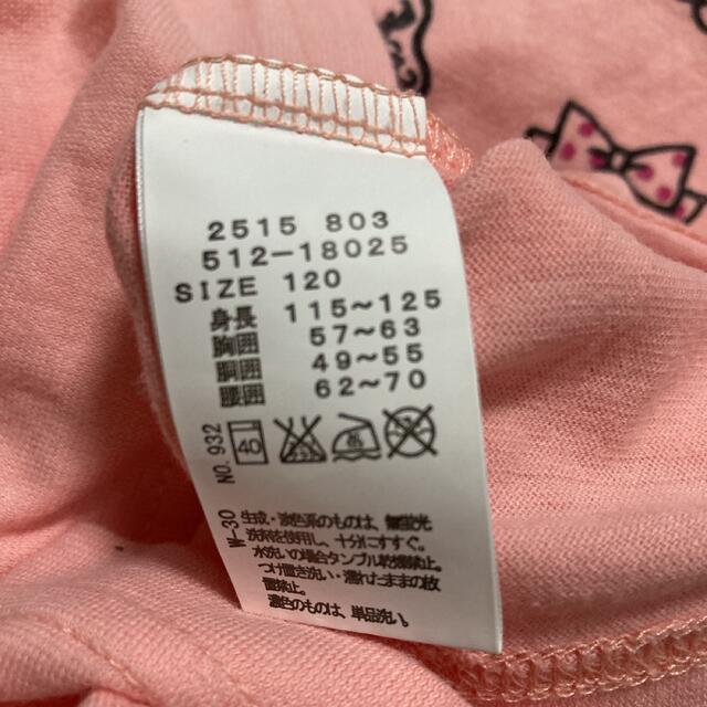 HusHush(ハッシュアッシュ)のももちゃん様専用　ハッシュアッシュ キッズTシャツ　ピンク　120cm キッズ/ベビー/マタニティのキッズ服女の子用(90cm~)(Tシャツ/カットソー)の商品写真