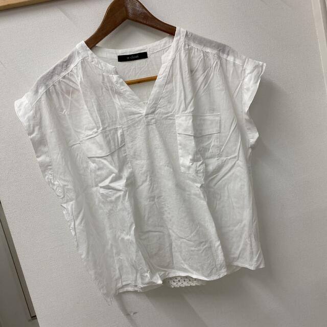 w closet(ダブルクローゼット)のダブルクローゼット　胸ポケットシャツ レディースのトップス(シャツ/ブラウス(半袖/袖なし))の商品写真