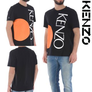 KENZO ケンゾー オレンジ　サイクル　ビッグロゴ Tシャツ　XS ブラック