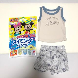 ニシマツヤ(西松屋)の子供 ベビー キッズ 水着 スイミングパンツ Mサイズ 80サイズ(水着)