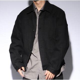 コモリ(COMOLI)のCOMOLI 22ssデニムジャケット ブラック サイズ3(Gジャン/デニムジャケット)