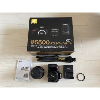 ニコン(Nikon)の【中古】Nikon D5500 ダブルズームキット BLACK(デジタル一眼)