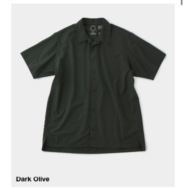 山と道　バンブーシャツ　dark olive 半袖　bamboo shirt