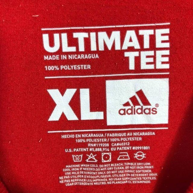 adidas(アディダス)の輸入古着 アディダス フットボール カルガリー・スタンピーダーズ XLサイズ メンズのトップス(Tシャツ/カットソー(半袖/袖なし))の商品写真