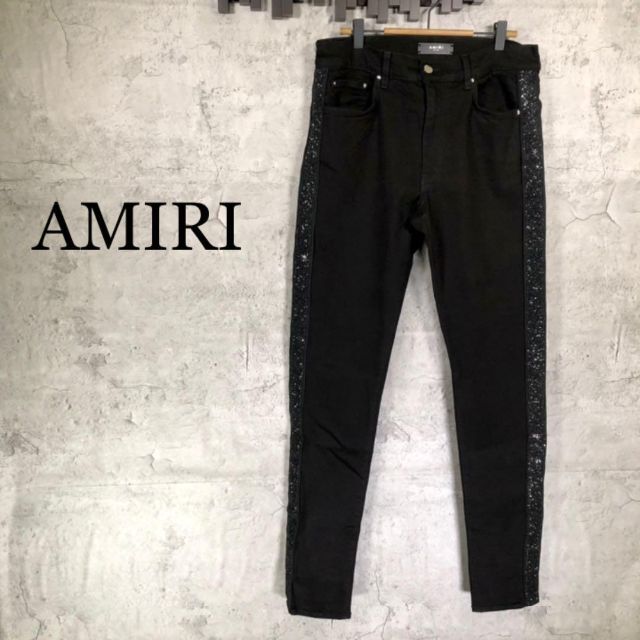 AMIRI』アミリ (34) ラインストレッチパンツの通販 by AKINO.｜ラクマ