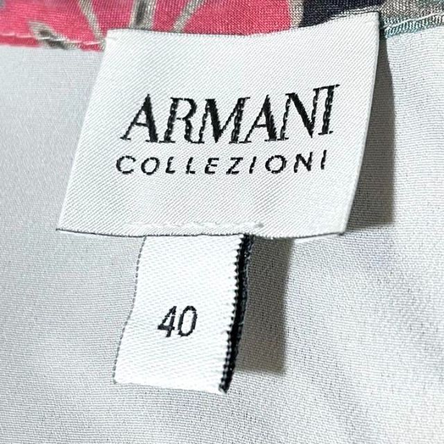 ✨美品✨ARMANI ひざ丈ワンピース シルク100％ 花柄  カシュクール 5