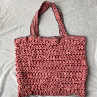 ハンドメイド　エコバック　手編み トートバック(エコバッグ)