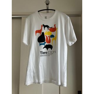 グラニフ(Design Tshirts Store graniph)のgraniph グラニフ Tシャツ S 半袖 ホワイト 白 動物 アニマル(Tシャツ/カットソー(半袖/袖なし))